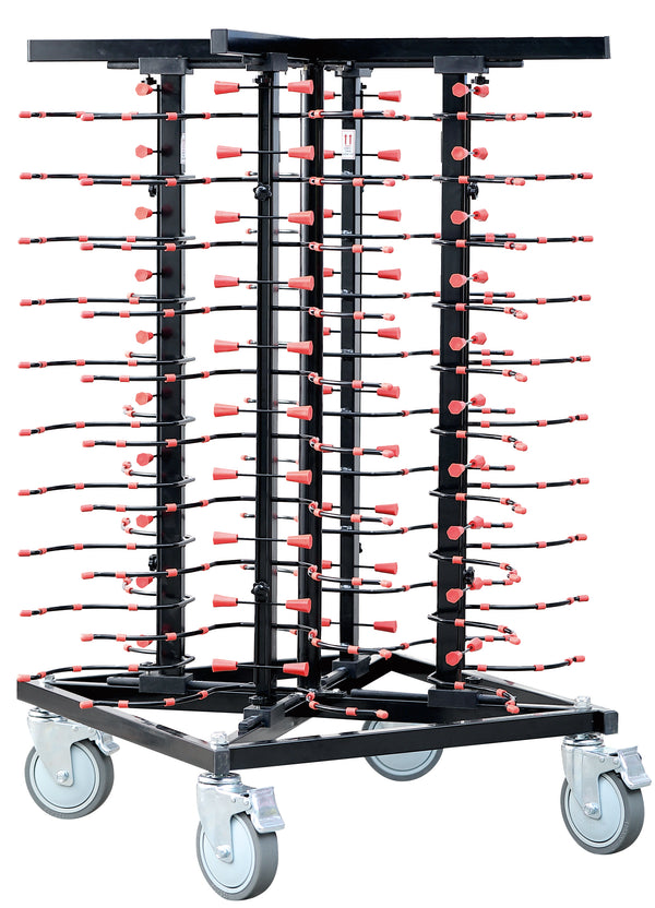 Round Rod 40 Mobile Plate Rack ((Carbon Steel)