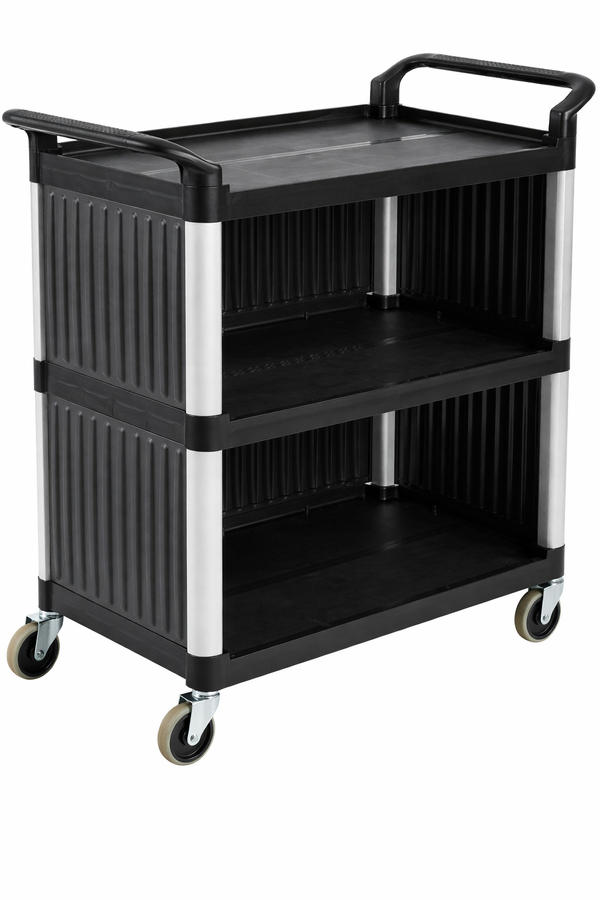 Medium Three-Tier Service Cart (three-sided panels)