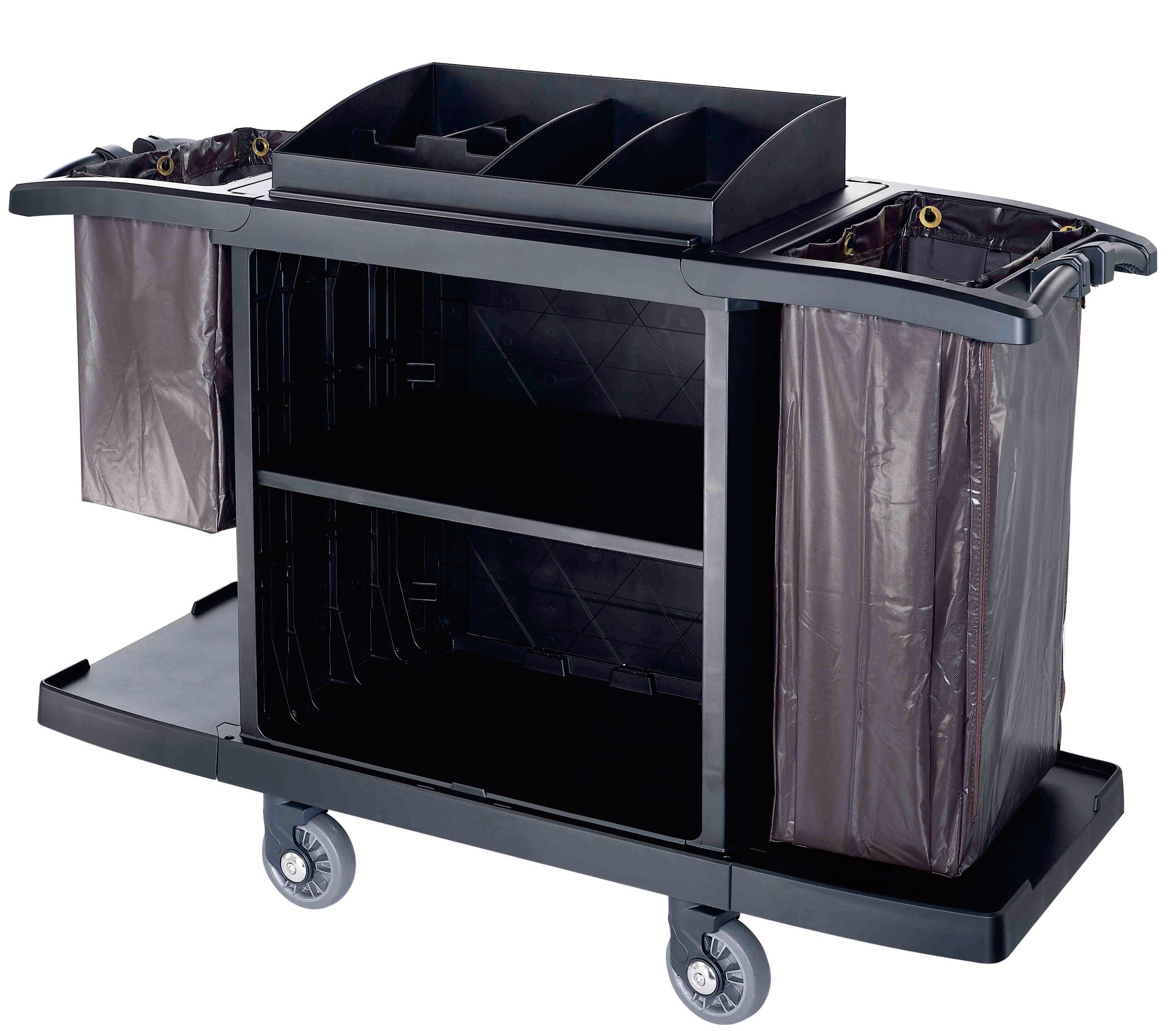 Plus Size Housekeeping Cart (with Compartment)